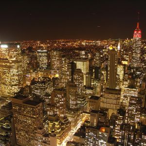 Horizonte de Nueva York de Noche