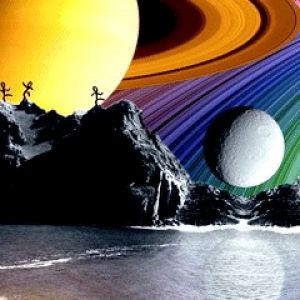 Paisaje Espacial Colorido