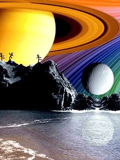 Paisaje Espacial Colorido