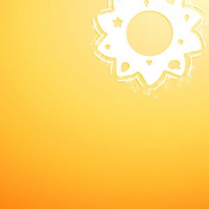 Sol Abstracto Naranja Brillante