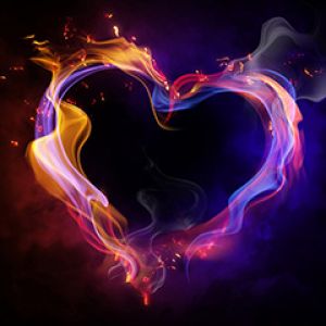Corazón de Llama Colorido