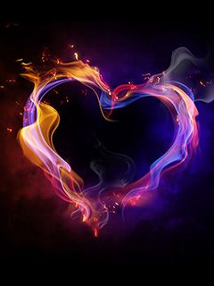 Corazón de Llama Colorido