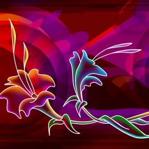 Arte Floral Abstracto Colorido