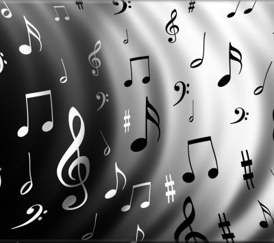 Diseño Abstracto de Notas Musicales