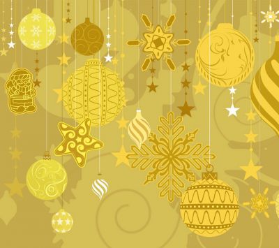 Adornos Navideños Dorados