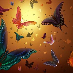 Mariposas Coloridas en Vuelo