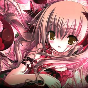 Chica Anime con Rosas