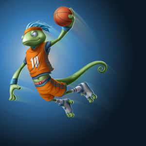 Personaje Lagarto de Baloncesto