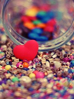 Corazón Colorido y Cuentas