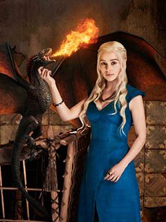 Daenerys Targaryen y Dragón