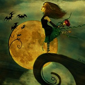 Chica Fantástica a la Luz de la Luna