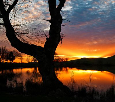 Impresionante Reflejo del Atardecer