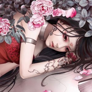 Chica Fantástica con Rosas