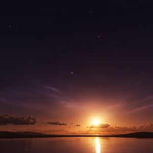 Impresionante Atardecer Sobre el Agua