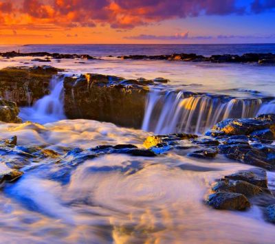 Impresionante Atardecer en el Océano