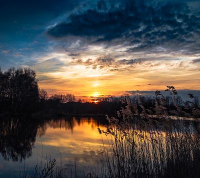 Impresionante Reflejo del Atardecer