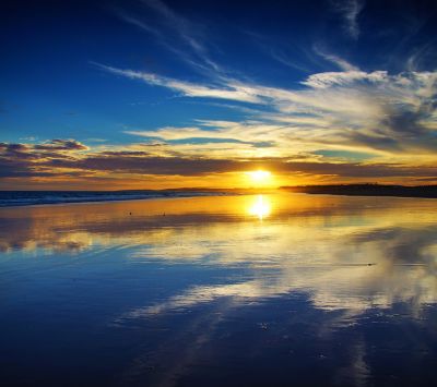 Impresionante Atardecer Sobre el Océano