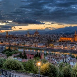 Horizonte de Florencia al Atardecer