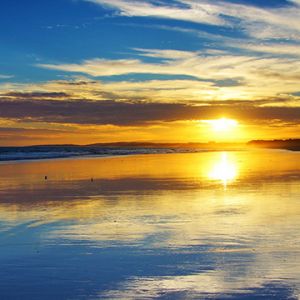 Impresionante reflejo del atardecer