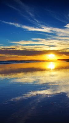Impresionante reflejo del atardecer