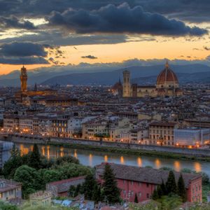 Horizonte de Florencia al Atardecer