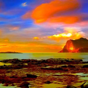 Impresionante Atardecer Sobre el Océano