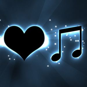 Corazón y Notas Musicales