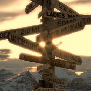 Cartel de Montaña Direcciones