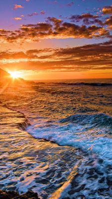 Impresionante Atardecer en el Océano
