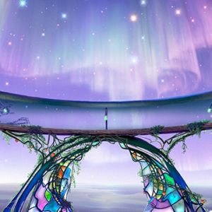 Paisaje Fantástico con Aurora