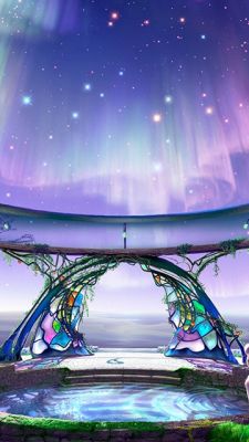 Paisaje Fantástico con Aurora
