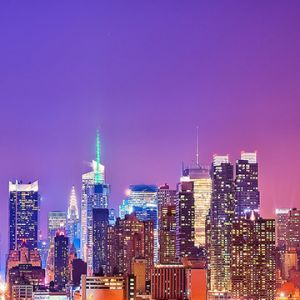 Horizonte de Nueva York de Noche