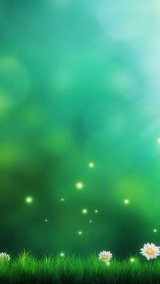 Fondo Verde con Flores
