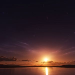 Impresionante Atardecer Sobre el Agua