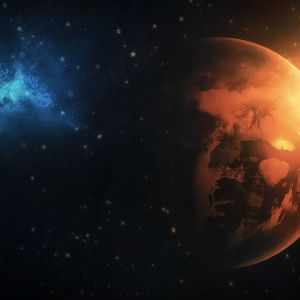 Impresionante Escena Espacial con Planeta