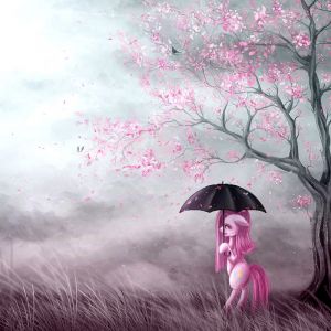 Pony de Fantasía Bajo el Cerezo