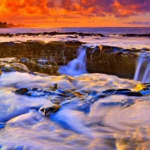 Impresionante Atardecer en el Océano