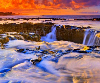 Impresionante Atardecer en el Océano