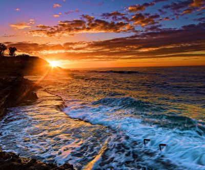 Impresionante Atardecer en el Océano