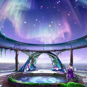 Paisaje Fantástico con Aurora