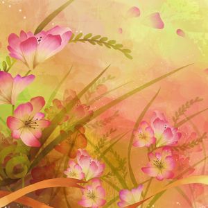 Arte Abstracto Floral Colorido