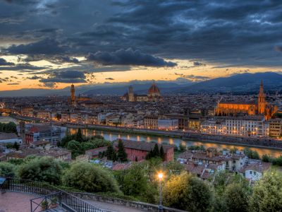 Horizonte de Florencia al Atardecer