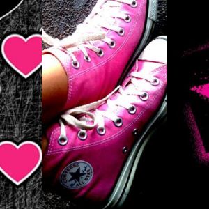 Converse Rosas con Corazones