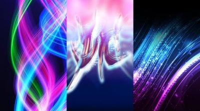 Ondas de Luz Abstractas Coloridas