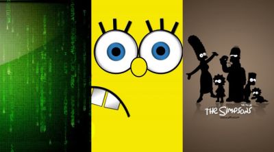Los Simpson y Bob Esponja