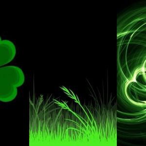 Diseño Abstracto de Trébol Verde