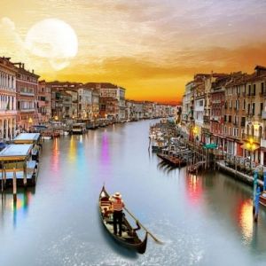 Canal de Venecia al Atardecer