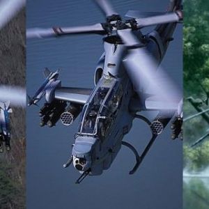 Imágenes de acción del helicóptero Apache