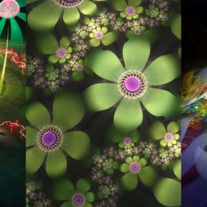 Patrones Abstractos Florales Vibrantes