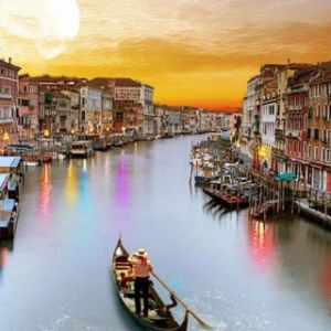 Canal de Venecia al Atardecer